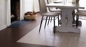 Cream Floor Zone With Wood Border Dining Room Floor Floor Design Luxury Vinyl Flooring