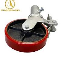 Stardrawing 6 8 Inch Scaffold Caster PU Wheel Hollow Stem with Brake