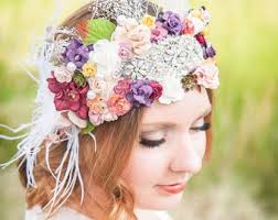 Handcrafted Snow Dusted Blush Bridal Flower Crown, Boho Pearl and Crystal  Floral Wreath, Babys Breath Halo, Pink White Flower Girl Headband