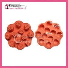 Dụng Cụ) Khay Silicon Hoa Vòng Tròn
