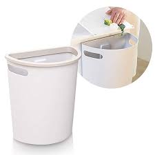 Amazonsmile Subekyu Small Trash Can Hanging Waste Bin Under Kitchen Sink Plastic Wastebasket Over Cabinet Door Wi In 2020 Under Kitchen Sinks Trash Can Waste Basket