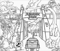 Free printable jurassic park coloring pages. Jurassic Park Gate Coloring Pages Coloringbay