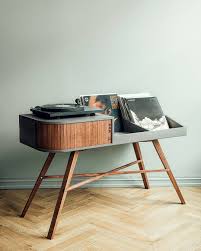 The Vinyl Table In Light Grey Valchromat And Walnut Though It S Been A While Since The Last Post There Has Been A Whole Lot Furniture Design Decor Furniture