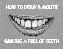 This part is a bit tricky as you do you want to draw too hard as that. How To Draw A Mouth Full Of Teeth Drawing A Smiling Mouth And Teeth Step By Step Drawing Tutorial How To Draw Step By Step Drawing Tutorials