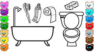 New users enjoy 60% off. Toilet Bathroom Tools Coloring Pages For Kids Youtube