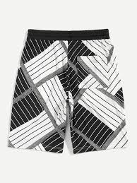Black And White Striped Shorts Mens Men Mixed Striped Shorts Mixed Men Shorts Style Inspiration Fall Striped Shorts Mens Shorts