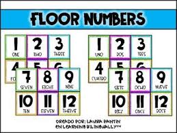 This Product Includes Floor Numbers In Spanish And In English As Well As Cards To Label The Leader Caboose And Door Holders Math Charts Flooring Number Chart