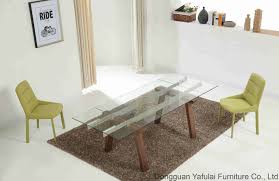 Extending table 23 fixed table 21. China Modern Hot Sale Extension Clear Glass Solid Wood Dining Table Furniture Photos Pictures Made In China Com