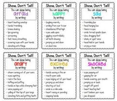 Show Don T Tell Charts Show Dont Tell Book Writing Tips Writing Lessons