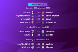 View the 380 premier league fixtures for the 2020/21 season, visit the official website of the premier league. English Premier League Fixtures