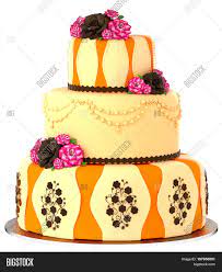 Top with a second cake layer. Three Tier Cake 3 Image Photo Free Trial Bigstock