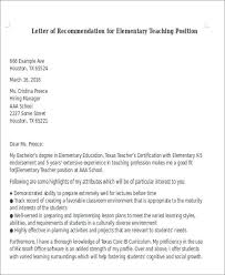 Check spelling or type a new query. Free 5 Sample Letter Of Recommendation For Teaching Position In Ms Word Pdf