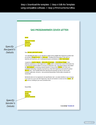 Free Sas Programmer Cover Letter Template Word Apple Pages Google Docs In 2020 Cover Letter Template Lettering Letter Templates