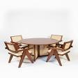 Quick Artsy Handcrafted Solid Wood Round Dining Table Set product image
