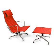 Charles eames for herman miller lounge chair and ottoman. Charles Eames Aluminium Lounge Chair With Stool Buy Online Fron Classicfactory24