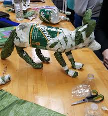 Paper Mache Fox Art Ed Central 8th Grade Paper Mache Crafts Paper Mache Art Paper Mache Animals