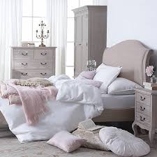 One Of Our Most Popular Beds The Marie French Limewash Oak Bed Is Hand Carved From Solid Weathered Oak And Painted Oak Beds Furniture Painted Bedroom Furniture