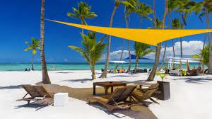 Resort Beach Zoom Background Templates Background Patio Umbrella Resort