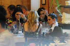 Born isabella khair hadid on 9th. Bella Hadid Kendall Jenner Kristen Stewart And Stella Maxwell Dinner Together In Milan 06 16 2018 Celebmafia