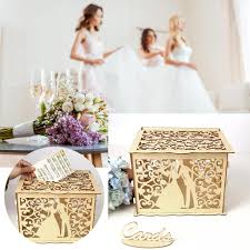 And we're loving this beautiful styling. Diy Wedding Gift Card Box Wooden Money Box With Key Lock Decoration Supplies For Birthday Party Storage Gift Kopa Till Laga Priser I Joom Webbutiken