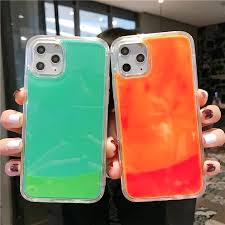 Diy nail polish phone case! Buy Luxury Neon Sand Liquid Quicksand Phone Case Cover Glitter Luminous Case For Iphone 12 11 Pro Max 12 Mini Xr Xs At Affordable Prices Price 5 Usd Free Shipping Real Reviews With Photos Joom