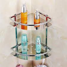 Stainless Steel 304 Bathroom Corner Shelf Shower Room Rack For Body Wash Bottle Toilet Tabl Bathroom Shelf Decor Bathroom Corner Shelf Bathroom Storage Shelves