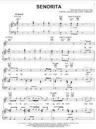 Justin Timberlake Senorita Sheet Music Notes Chords Sheet Music Justin Timberlake Pop Sheet Music