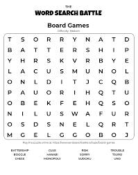 Maps are a terrific way to learn about geography. Printable Board Games Word Search