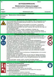 23.06.2011 1 personal an den büroarbeitsplä. Betriebsanweisung Medizinisches Untersuchungsgut Sofort Download