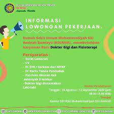 Lowongan Kerja Rsu Muhammadiyah Siti Aminah Bumiayu Kedokteran Gigi Pas Foto Gigi
