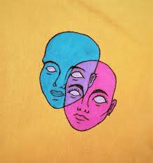 Hand Painted Colorful Faces On Yellow Denim Jeans By Bleudoor On Instagram Hippie Painting Hippie Art Face Art Drawing