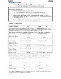 Speaking with your payroll department and finding other options through your bank could mean an easier time getting direct deposit. Free Bank Of America Direct Deposit Form Pdf Eforms