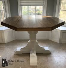 Diy Octagon Round Breakfast Table Mickey And Megan S Blog Kitchen Breakfast Nook Farm Hous Breakfast Nook Table Kitchen Nook Table Round Farmhouse Table