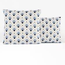Des modèles aux divers coloris et adaptés à votre intérieur. Taie D Oreiller En Satin De Coton Pawica Blanc Imprime Bleu La Redoute Interieurs La Redoute