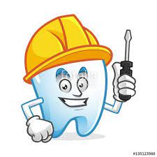 Download The Royalty Free Vector Worker Tooth Mascot Wearing Hard Hat And Holding Screwdriver Tooth Character Tooth Car Tooth Cartoon Marketing Stock Market