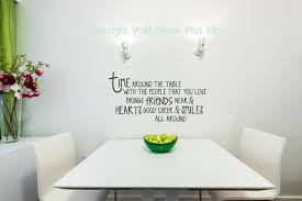 Long quotes are set on a new line and indented as a block with no quotation marks. Time Around The Table Kitchen Stickers Quote Dining Room Decor