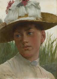 Bonhams : Frederick Goodall, RA (British, 1822-1904) Leaving the village