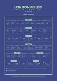 Timetables London Fields Fitness Studio Timetable Design Schedule Design Fitness Studio