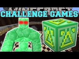 Will you be lucky enough to survive? Minecraft Giant Emerald Golem Challenge Games Lucky Block Mod Modded Mini Game Youtube Mini Games Challenge Games Games
