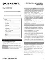 Maybe you would like to learn more about one of these? Fujitsu Asgg18ceta B Asgg24ceta B Asgg30ceta B Asgg30kjta B Asgg36ceta B Installation Manual Manualzz
