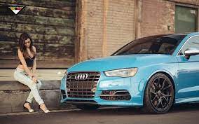 Women S Black Scoop Neck Crop Top And Blue Washed Jeans And Cyan Audi Car Audi Girl Vorsteiner Audi Cars Audi And Girl Car And Audi Cars Audi Forged Wheels