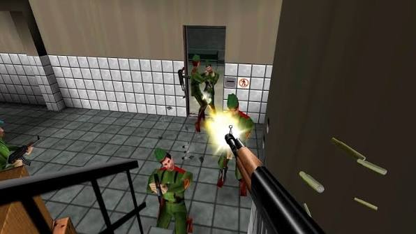 GoldenEye 007 – Nintendo 64 (1997) [BR] GoldenEye 007 foi o jogo que provou  que os shooters em primeira pessoa podiam brilhar nos consoles, nos  colocando na pele de James Bond em