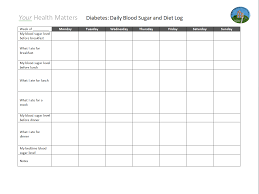 Diabetes Food Log Printable Room Surf Com