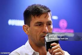 Demian Maia fields questions from the media during a UFC Singapore... News  Photo