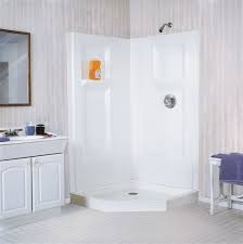 If you want a larger shower for any number of reasons, be sure the walls of the shower as they come out of the corner are at least 42 inches. Mustee 738cwht Durawall Corner Shower Wall 38 Fiberglass White
