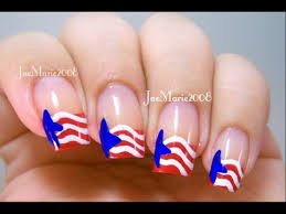 White daisy on navy blue nails! Red White Blue Stars 4th Of July Nail Design Youtube