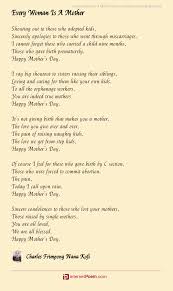 Every Woman Is A Mother Poem By Charles Frimpong Nana Kofi