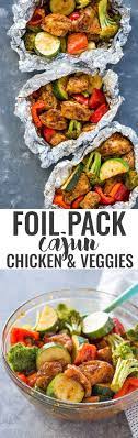 Foil Pack Cajun Chicken And Veggies Gimme Delicious Healthy Chicken And Vegetables Recipes