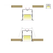Installation examples for rgb led strip lights. Deep Recessed Ceiling Led Profile For Led Strip Aluminium Led Channel C W Diffuser End Caps
