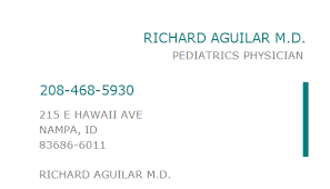 Richard aguilar's office is located at 215 e hawaii ave, nampa, id. 1932198967 Npi Number Richard Aguilar M D Nampa Id Npi Registry Medical Coding Library Www Hipaaspace Com C 2021